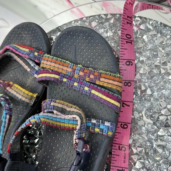 Skechers sandals rainbow Multi-Color Strappy Sport Sandals - Picture 10 of 10